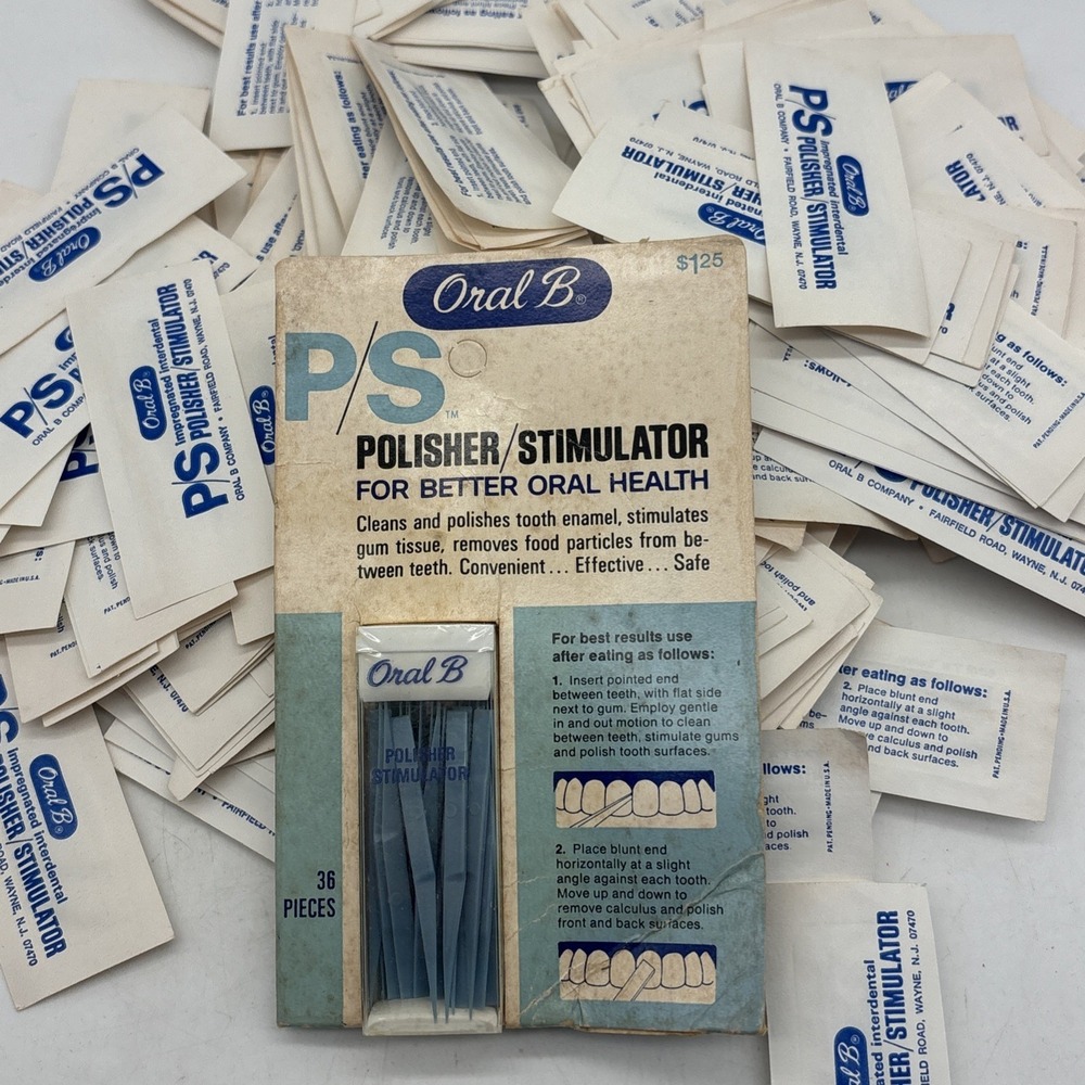 vintage Oral-B flosser polisher stimulator NOS made in USA Movie Prop